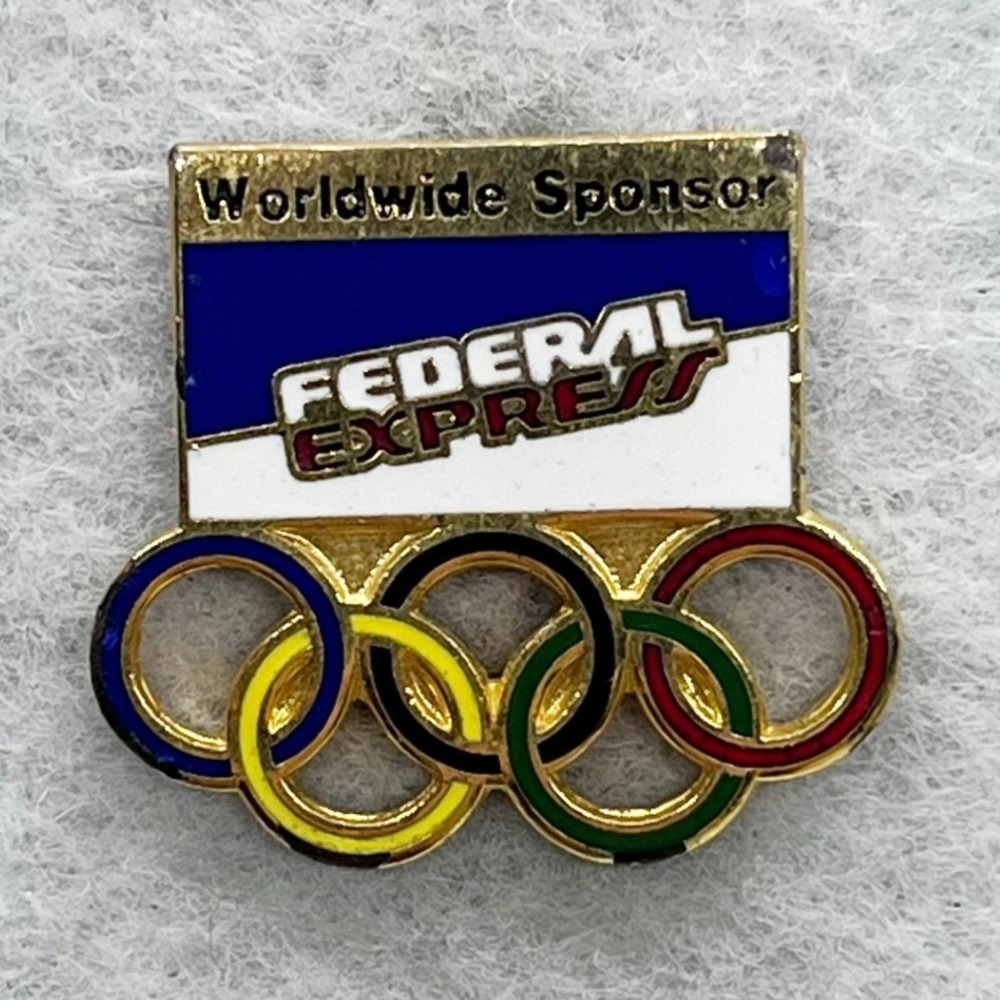 🔮 5/$25 Vintage Federal Express Olympics Pin‎